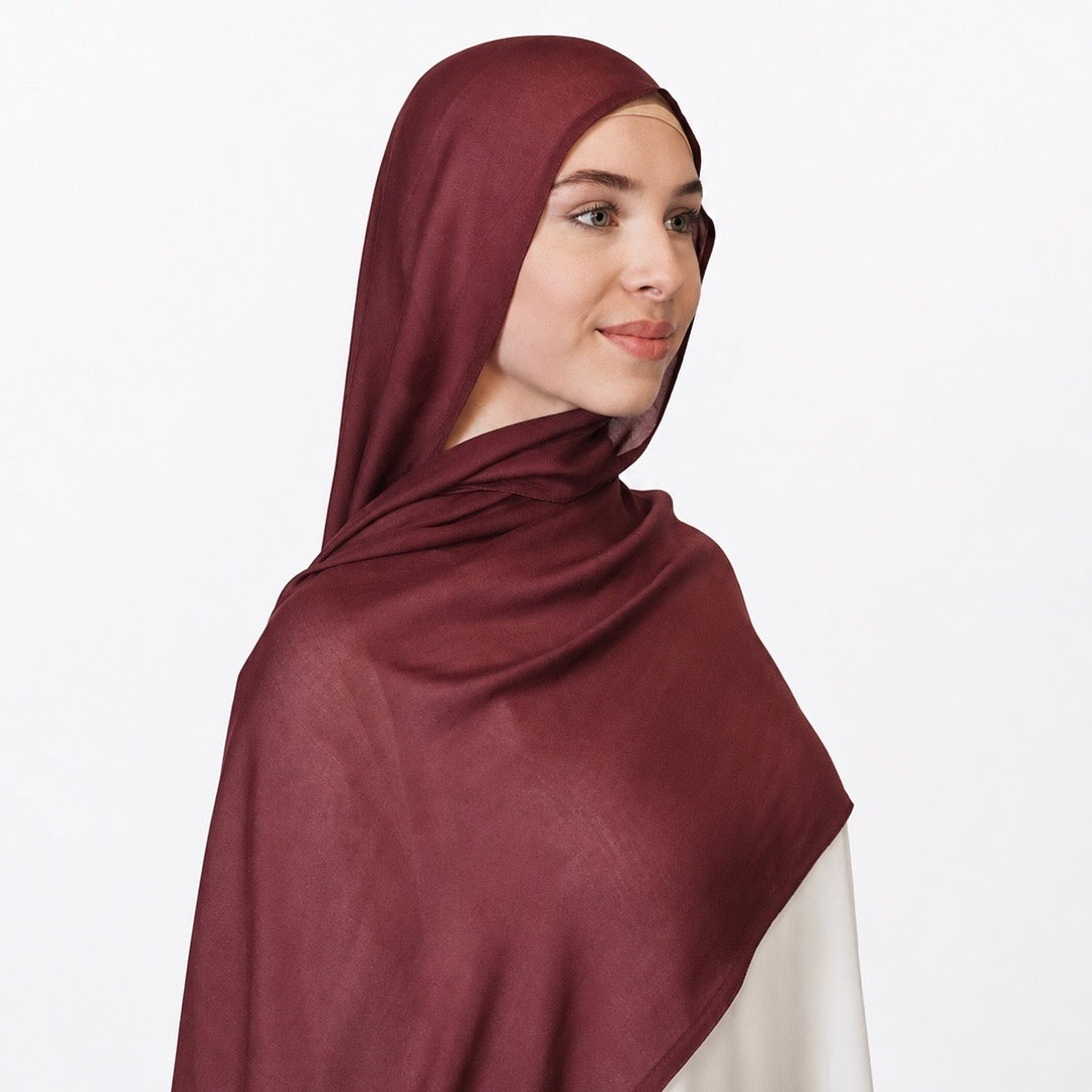 Modal Hijab - Burgundy