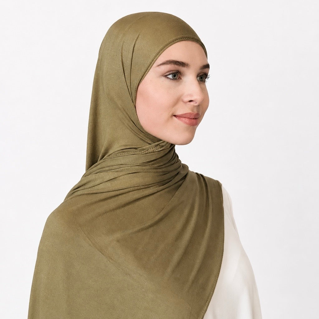 Jersey Hijab - Olive